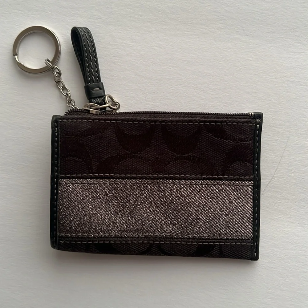 COACH Skinny ID wallet  Sparkle Keychain Cardholder‎
